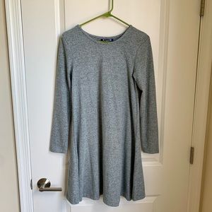Grey soft Architect dress, long sleeve